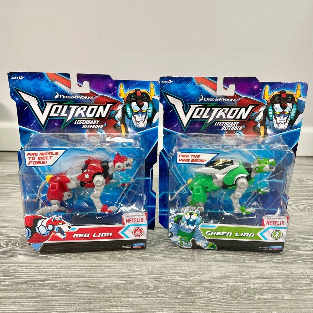 2017 Netflix Dreamworks Voltron Legendary Defender Green and Red Lion - NEW!